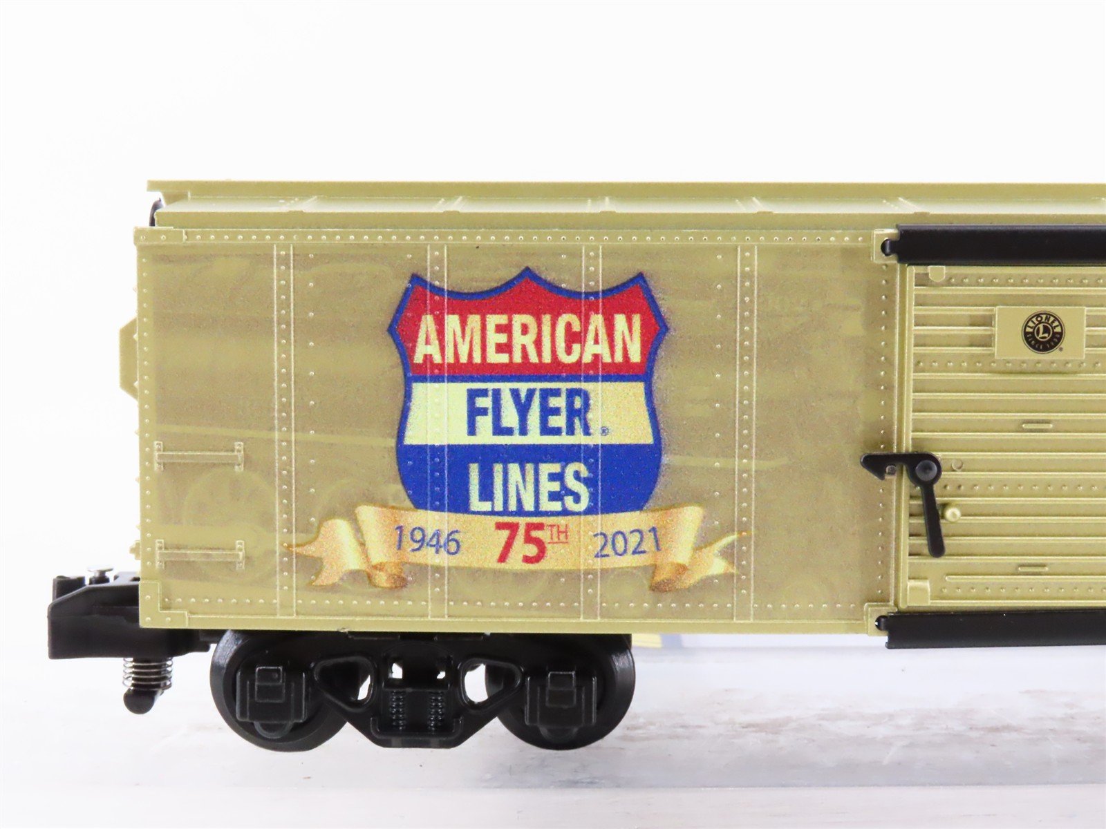 S Gauge Gilbert American Flyer 2119010 75th Anniversary Box Car #1946-2021