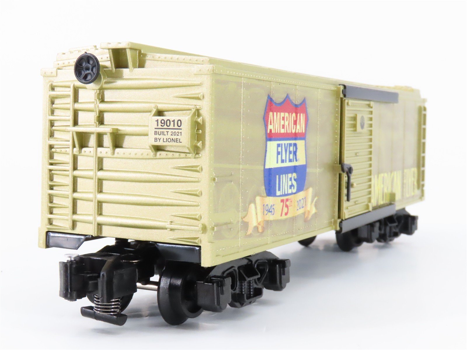 S Gauge Gilbert American Flyer 2119010 75th Anniversary Box Car #1946-2021
