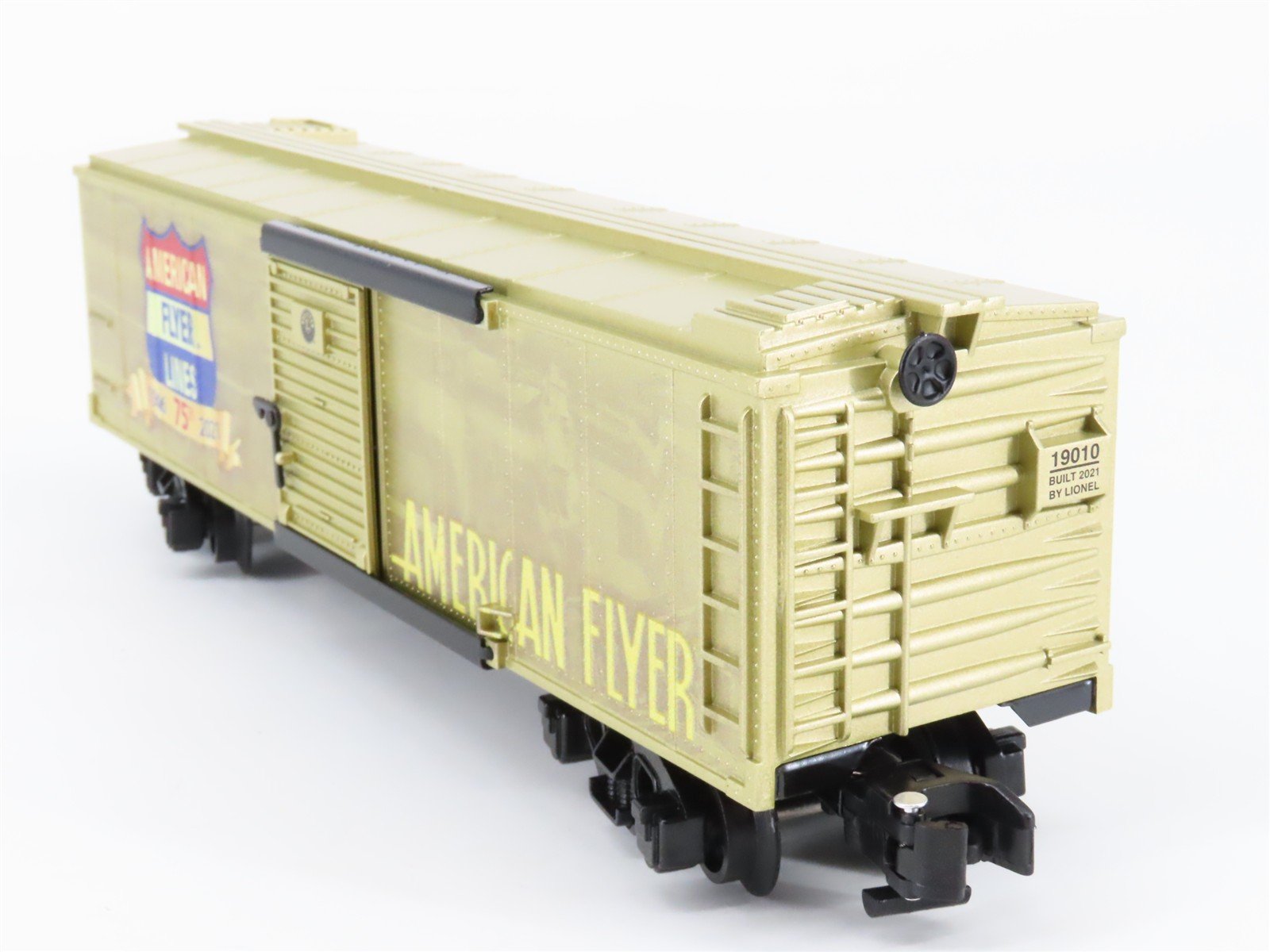S Gauge Gilbert American Flyer 2119010 75th Anniversary Box Car #1946-2021