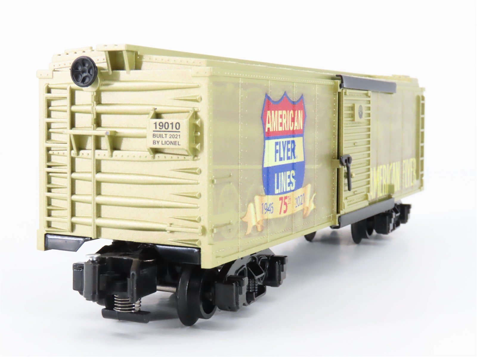 S Gauge Gilbert American Flyer 2119010 75th Anniversary Box Car #1946-2021