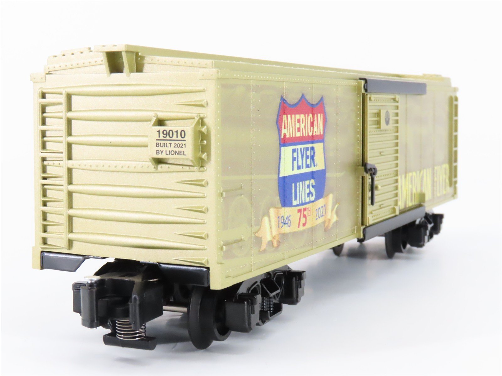 S Gauge Gilbert American Flyer 2119010 75th Anniversary Box Car #1946-2021