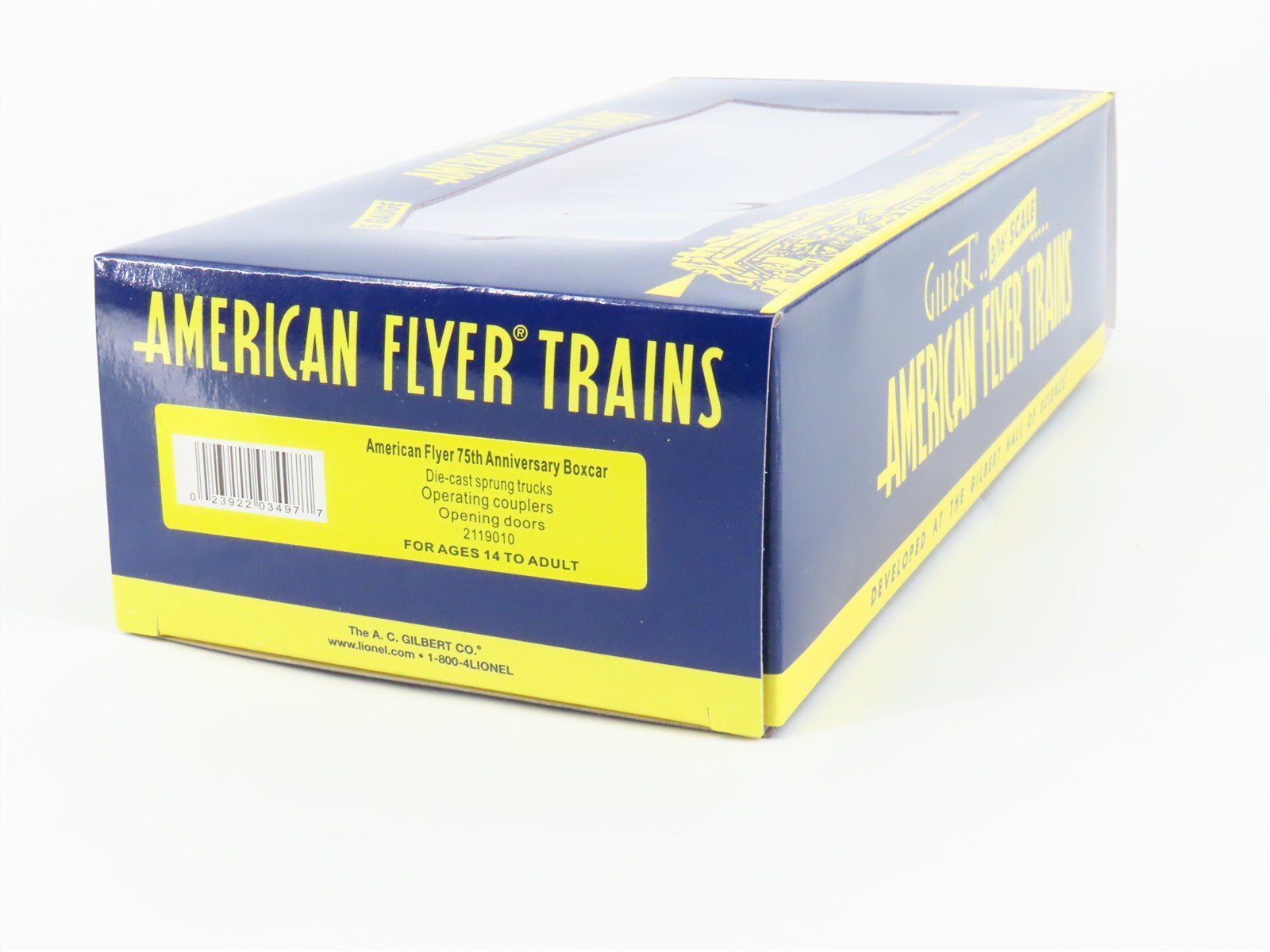 S Gauge Gilbert American Flyer 2119010 75th Anniversary Box Car #1946-2021