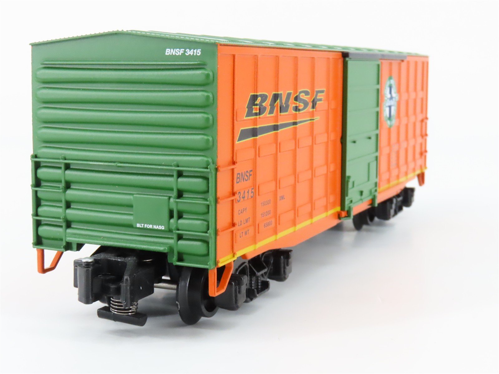 S Gauge Gilbert American Flyer 6-41021 BNSF Railway Waffle Sided Box Car #3415