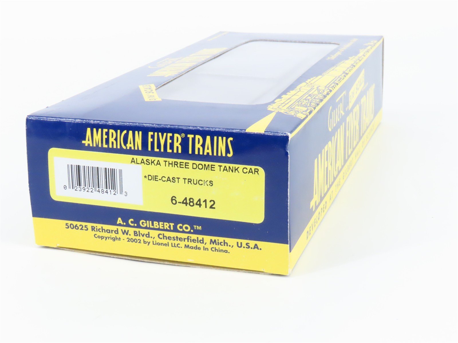 S Gauge Gilbert American Flyer 6-48412 ARR Alaska Triple Dome Tank Car #48412