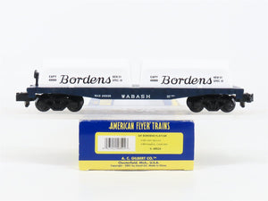 S Gilbert American Flyer 6-48524 WAB Borden's Milk Container Flat Car #25535