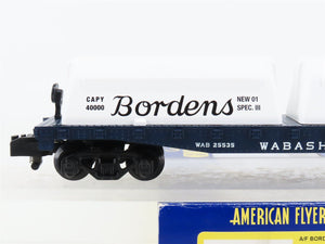 S Gilbert American Flyer 6-48524 WAB Borden's Milk Container Flat Car #25535