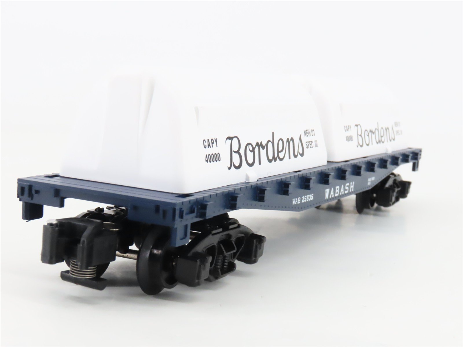 S Gilbert American Flyer 6-48524 WAB Borden's Milk Container Flat Car #25535