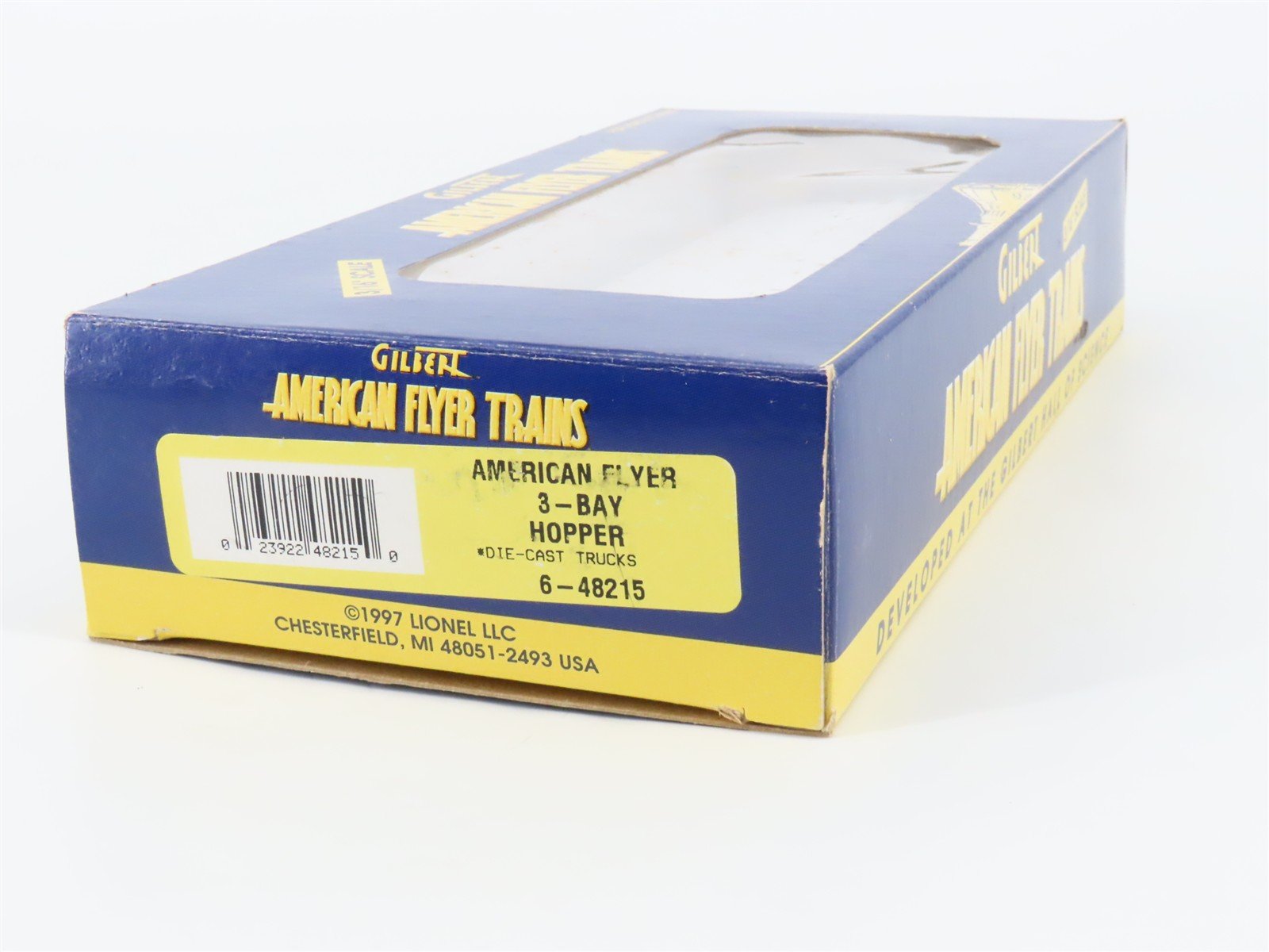 S Gilbert American Flyer 6-48215 MCFX Monsanto Chemicals 3-Bay Hopper #48215