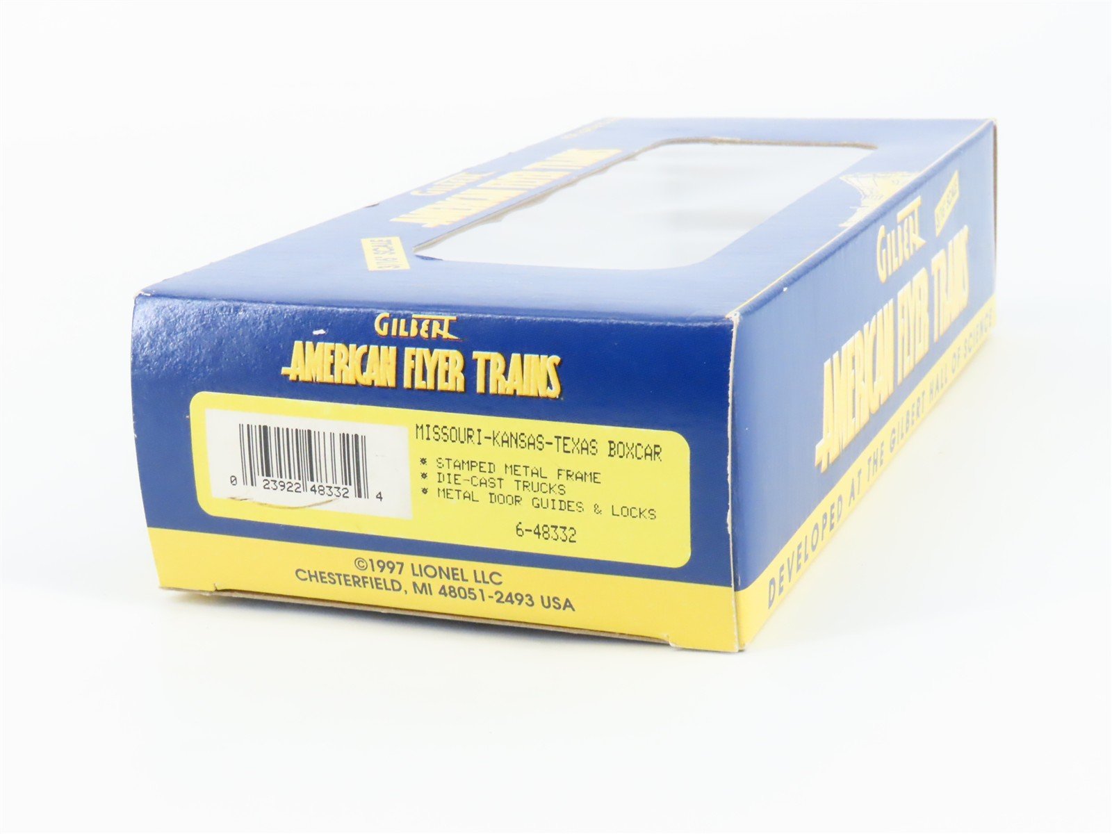 S Gauge Gilbert American Flyer 6-48332 MKT The Katy Single Door Box Car #937