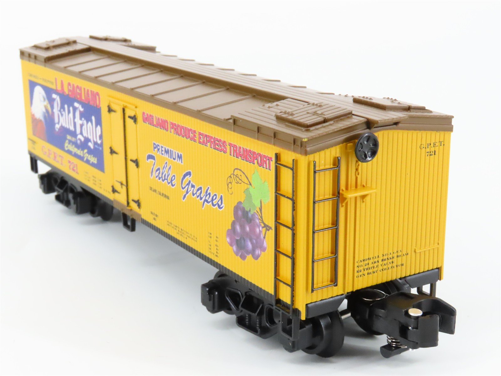 S Gauge Gilbert American Flyer 2101171 GPET Bald Eagle Grapes Reefer #721