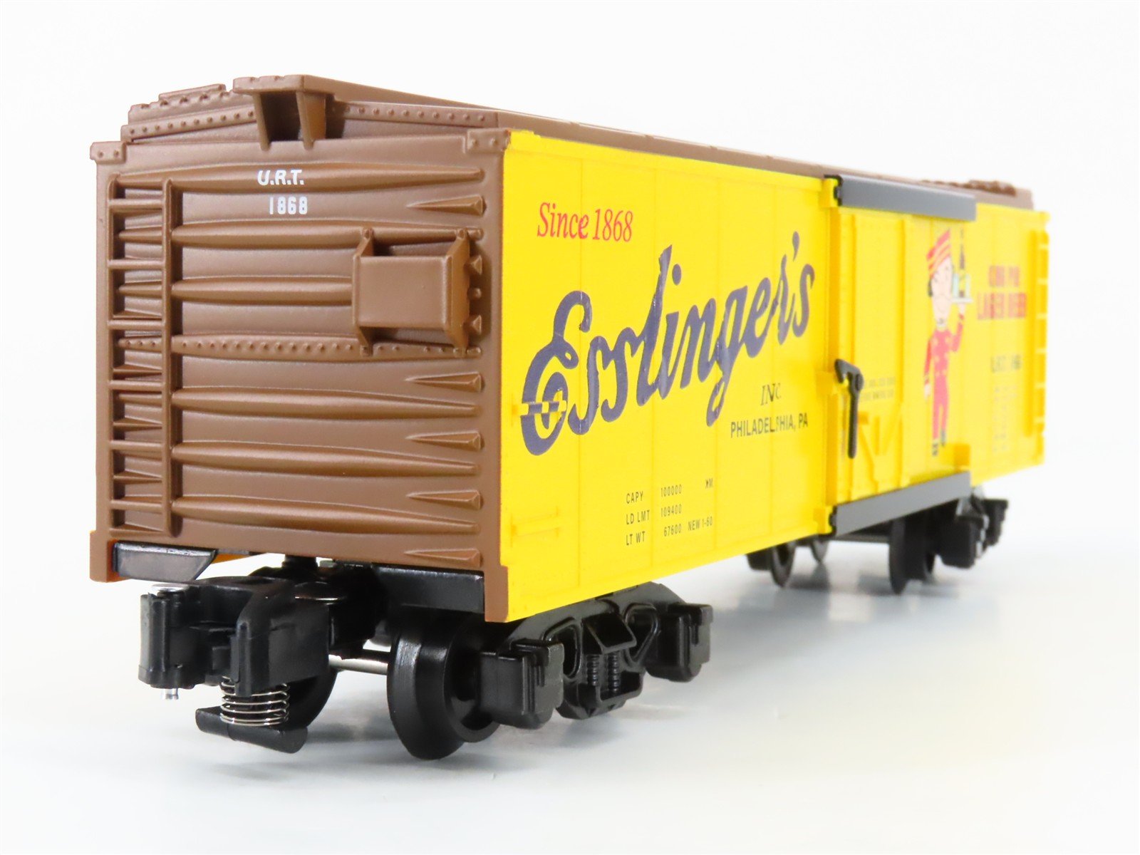 S Gauge Gilbert American Flyer 2401141 URT Esslinger's Single Door Box Car #1868