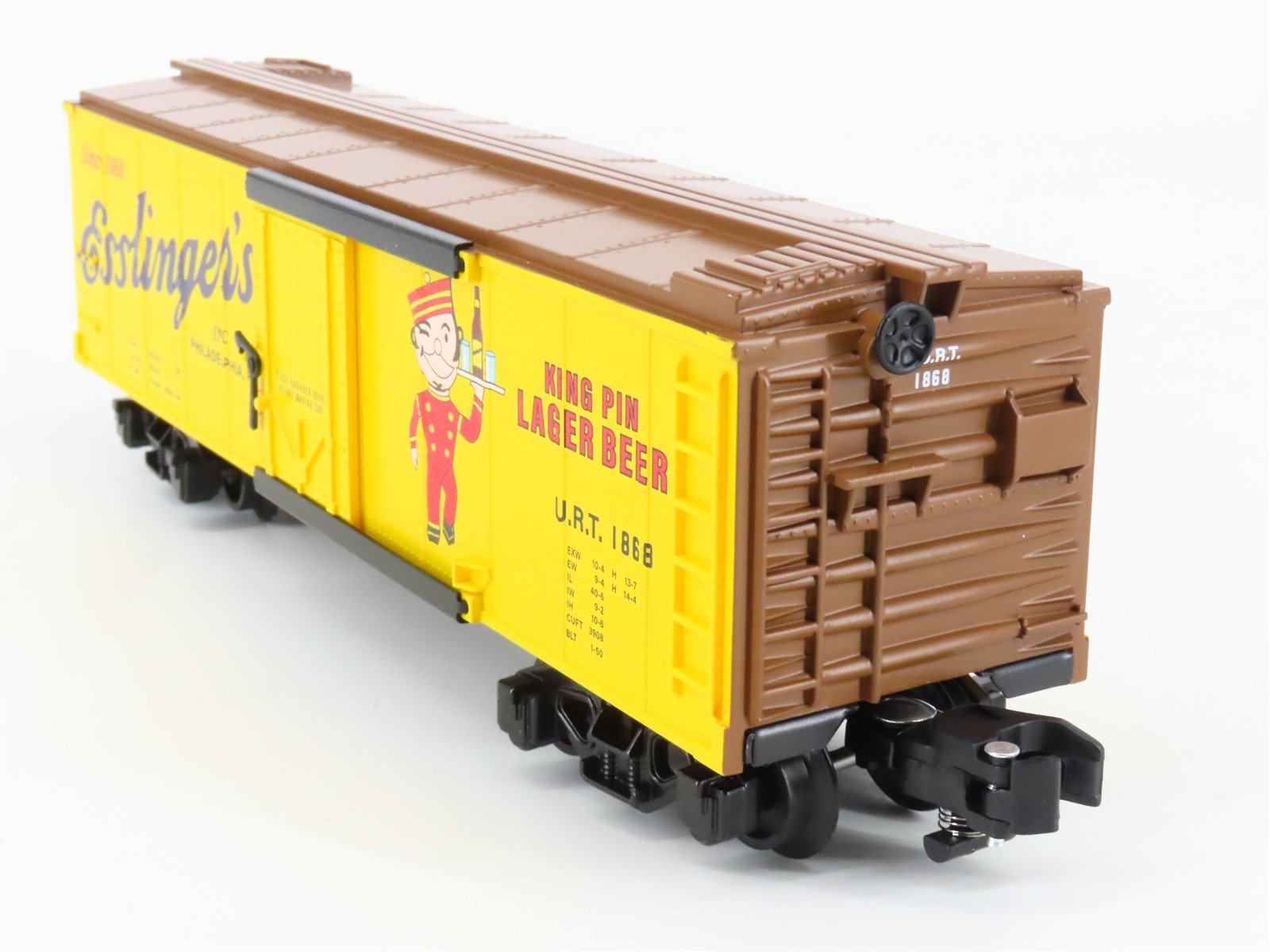 S Gauge Gilbert American Flyer 2401141 URT Esslinger's Single Door Box Car #1868