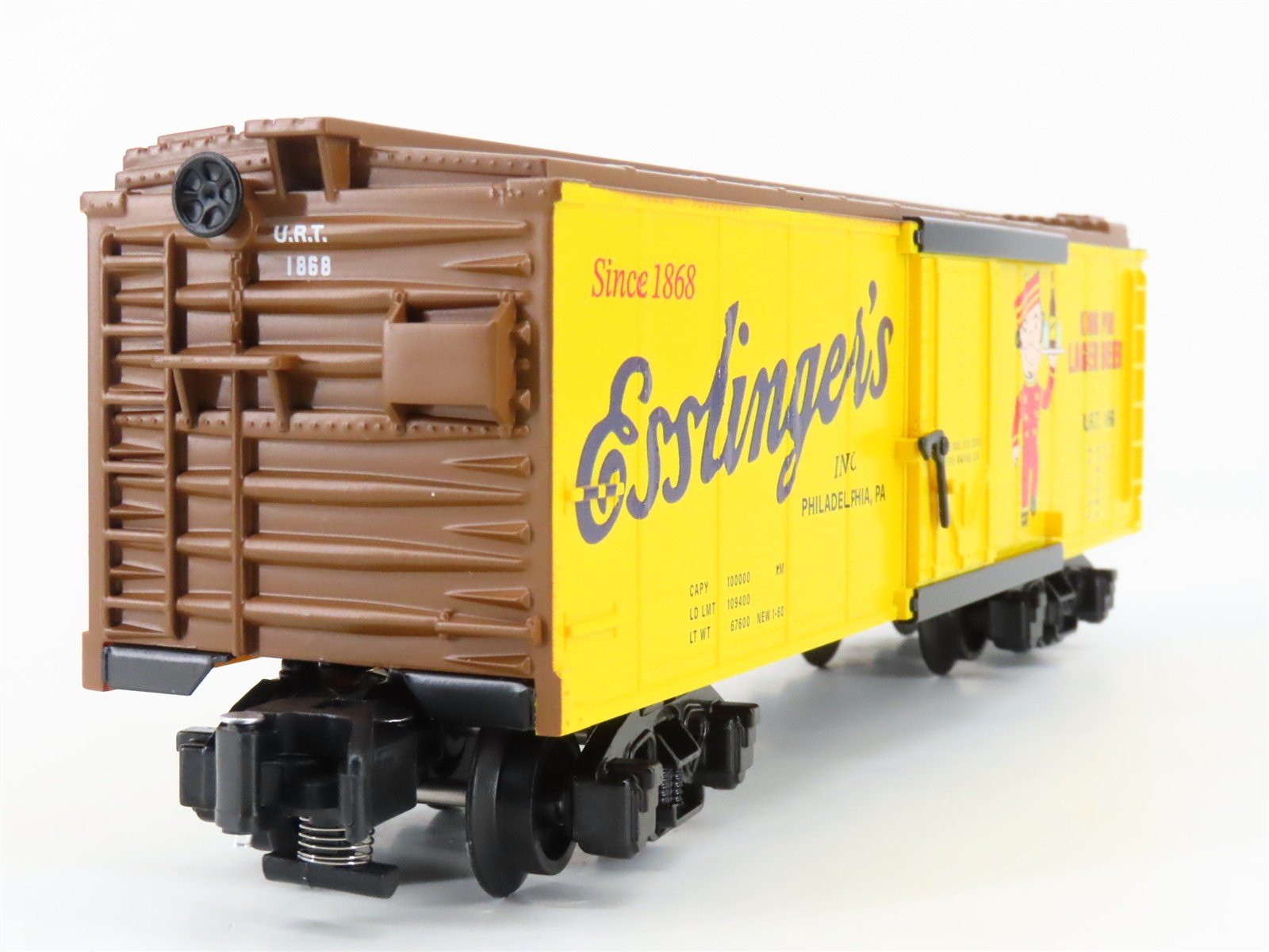 S Gauge Gilbert American Flyer 2401141 URT Esslinger's Single Door Box Car #1868