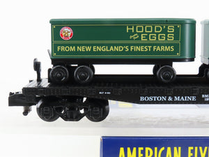 S Gilbert American Flyer 2301092 BMRR Boston & Maine Flat Car #1894 w/ Trailers