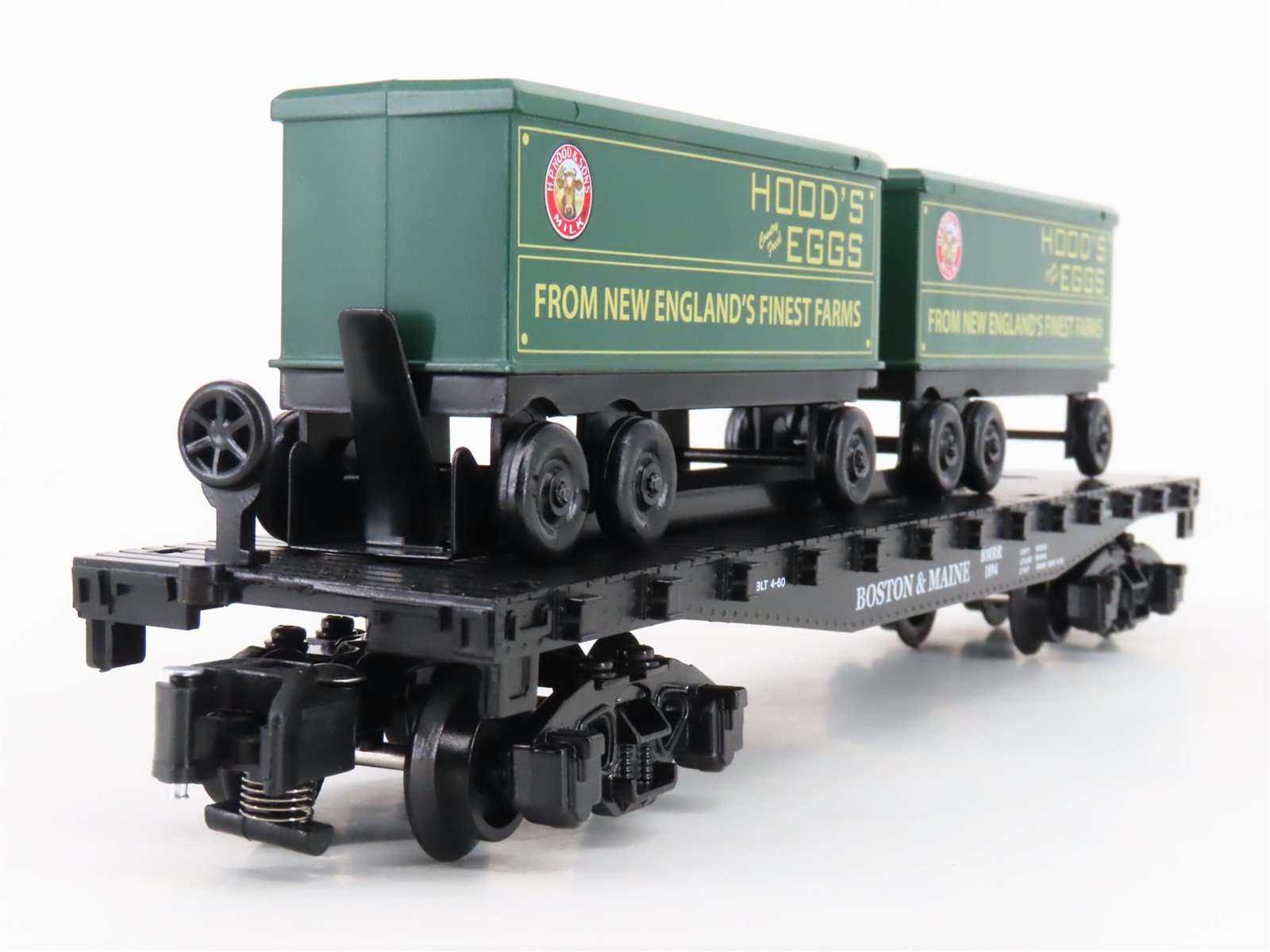S Gilbert American Flyer 2301092 BMRR Boston & Maine Flat Car #1894 w/ Trailers
