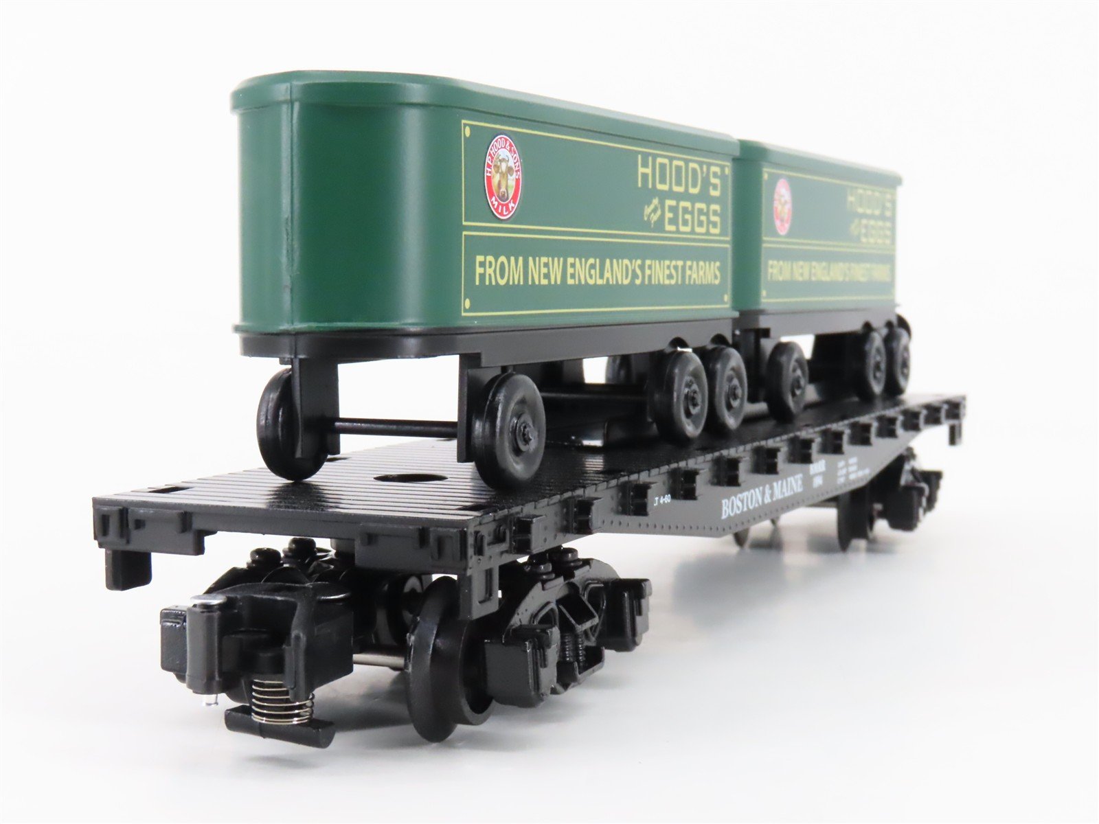S Gilbert American Flyer 2301092 BMRR Boston & Maine Flat Car #1894 w/ Trailers