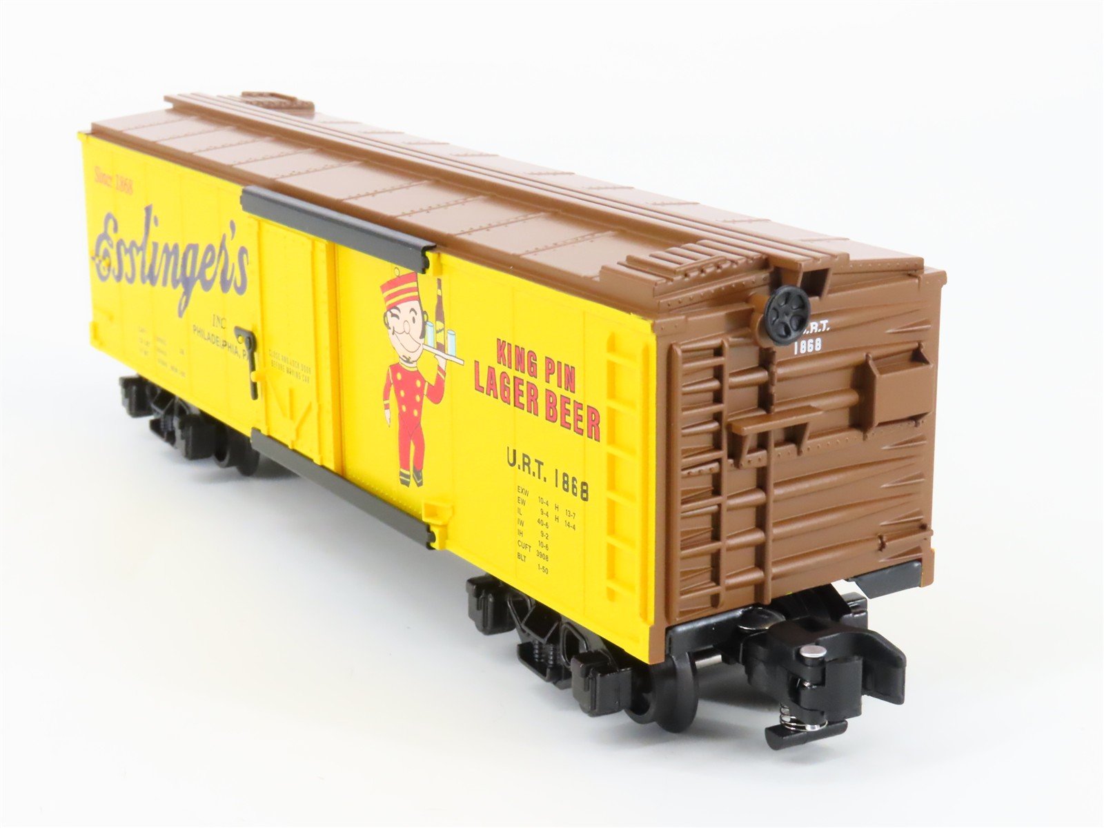 S Gauge Gilbert American Flyer 2401141 URT Esslinger's Single Door Box Car #1868