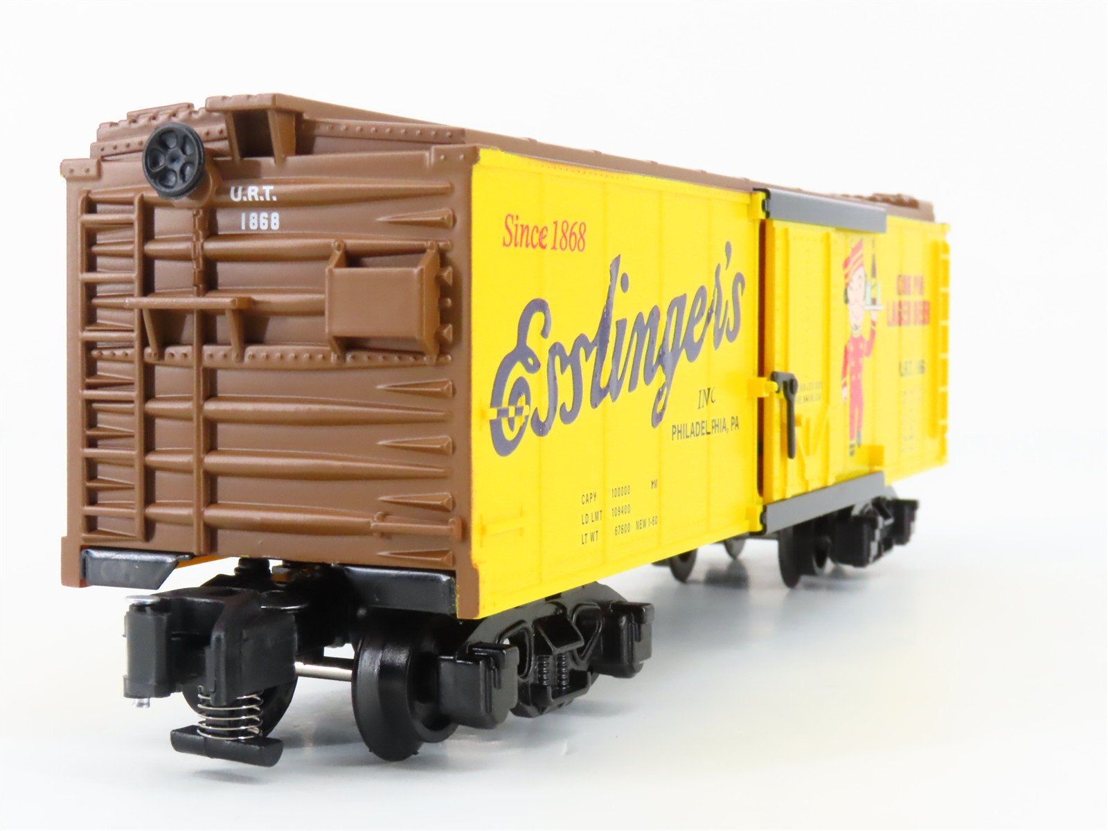 S Gauge Gilbert American Flyer 2401141 URT Esslinger's Single Door Box Car #1868