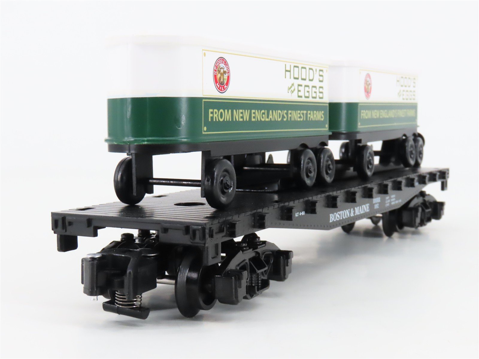 S Gilbert American Flyer 2301091 BMRR Boston & Maine Flat Car #1852 w/ Trailers