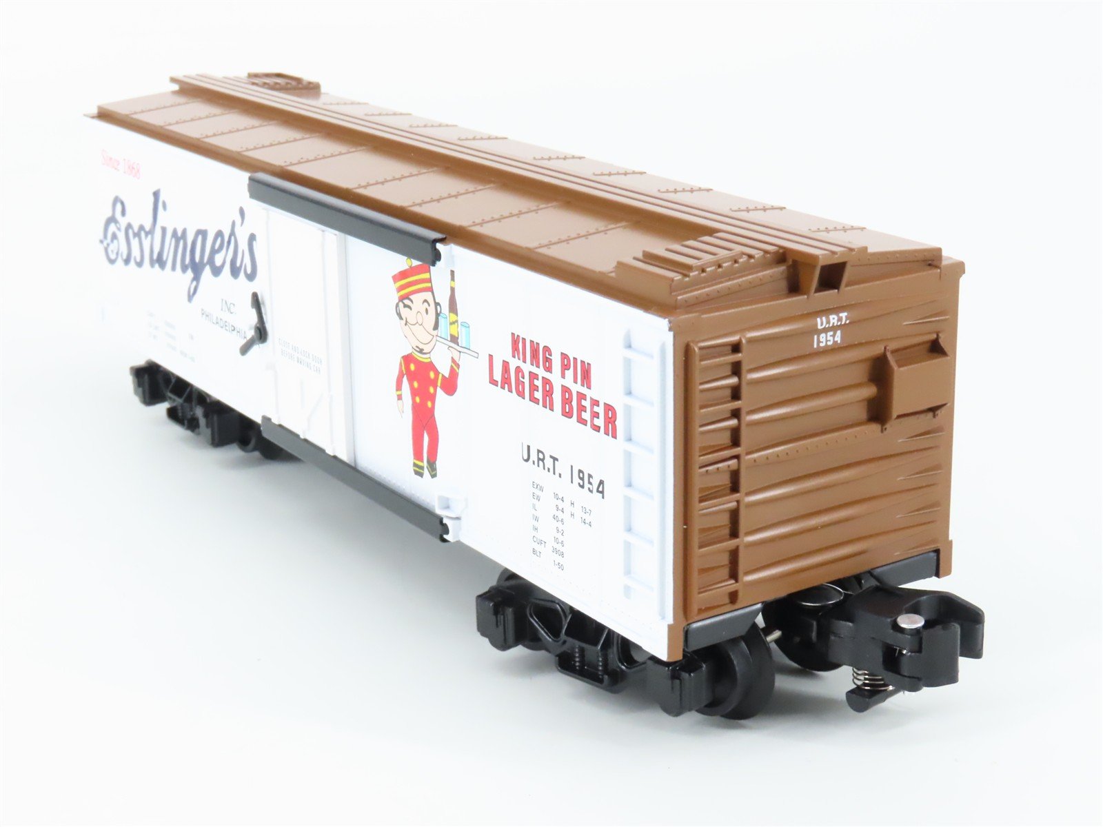 S Gauge Gilbert American Flyer 2401142 URT Esslinger's Single Door Box Car #1954