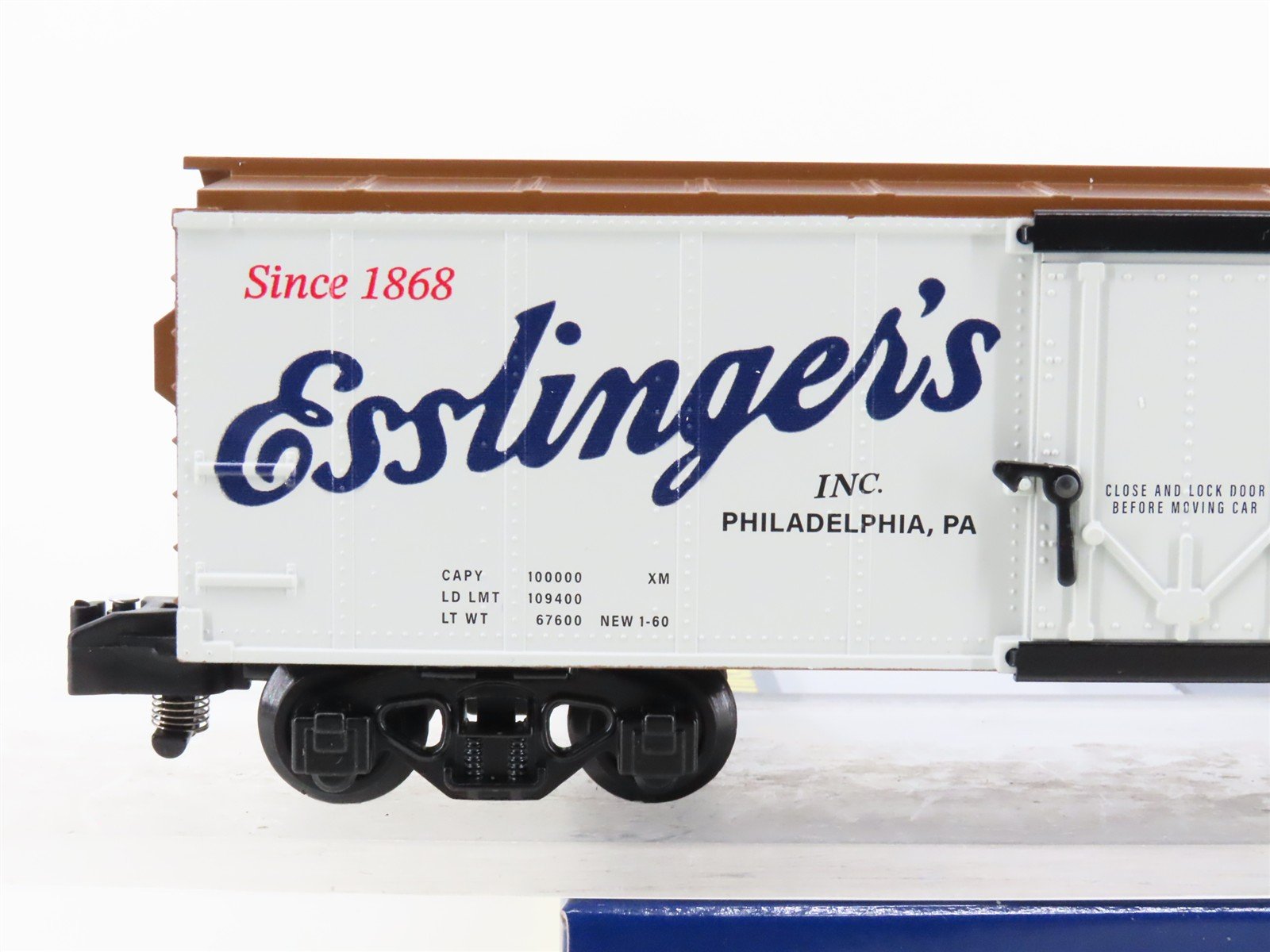 S Gauge Gilbert American Flyer 2401143 URT Esslinger's Single Door Box Car #2024