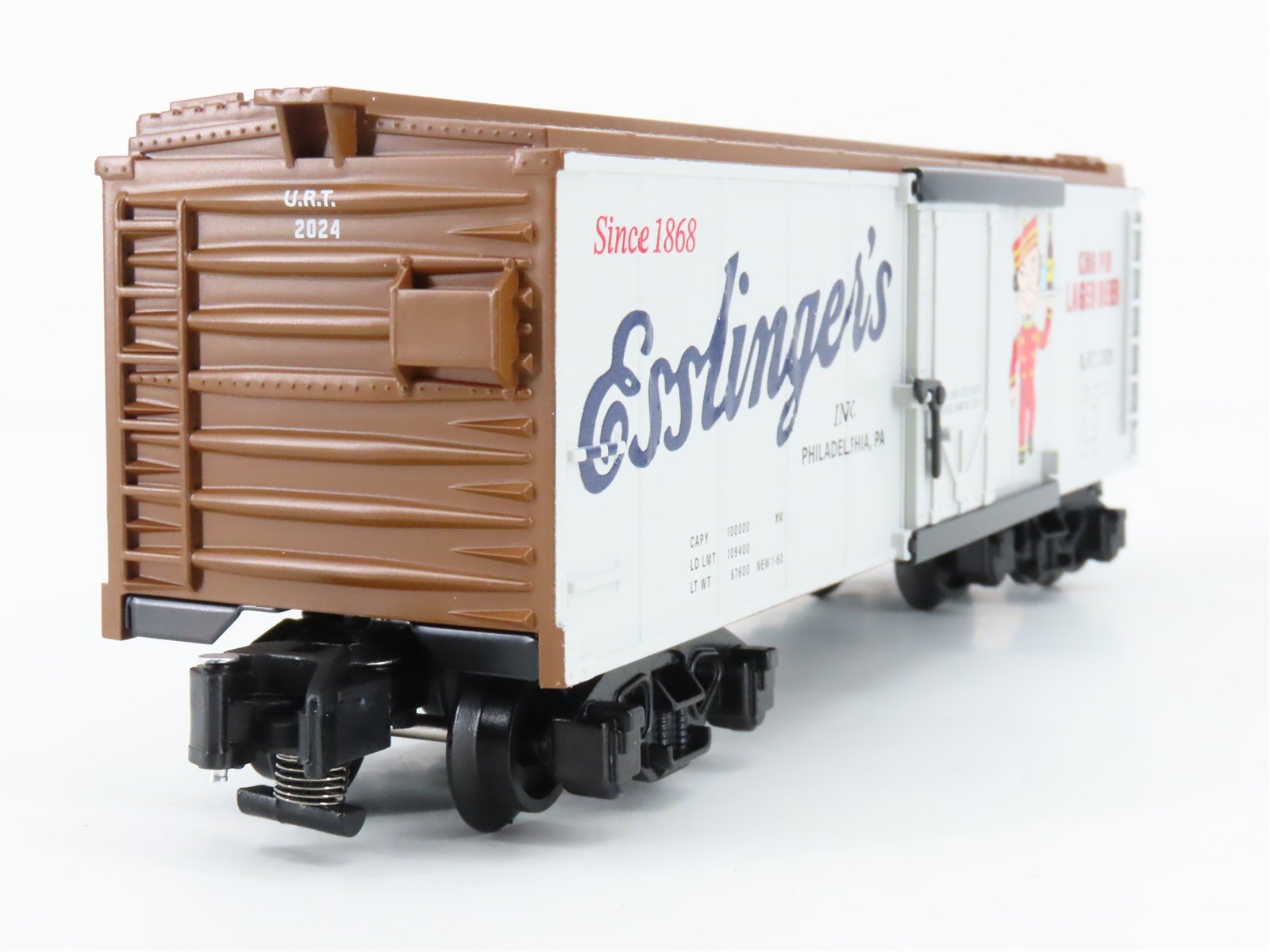 S Gauge Gilbert American Flyer 2401143 URT Esslinger's Single Door Box Car #2024