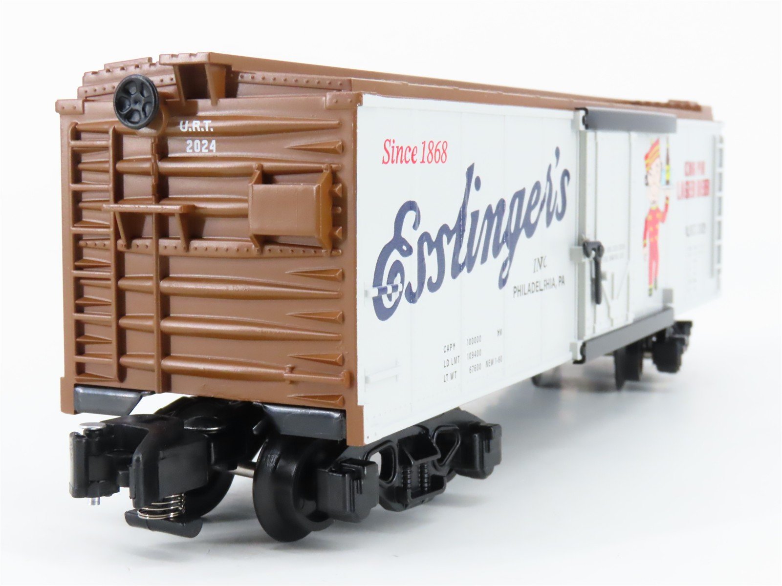 S Gauge Gilbert American Flyer 2401143 URT Esslinger's Single Door Box Car #2024