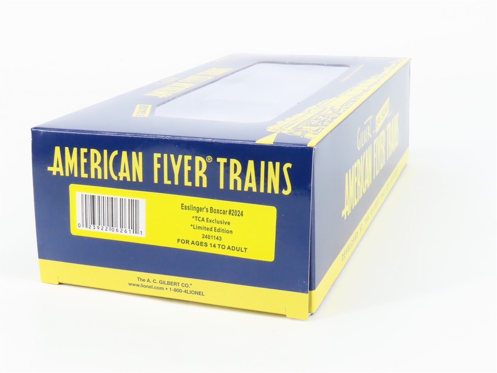 S Gauge Gilbert American Flyer 2401143 URT Esslinger's Single Door Box Car #2024