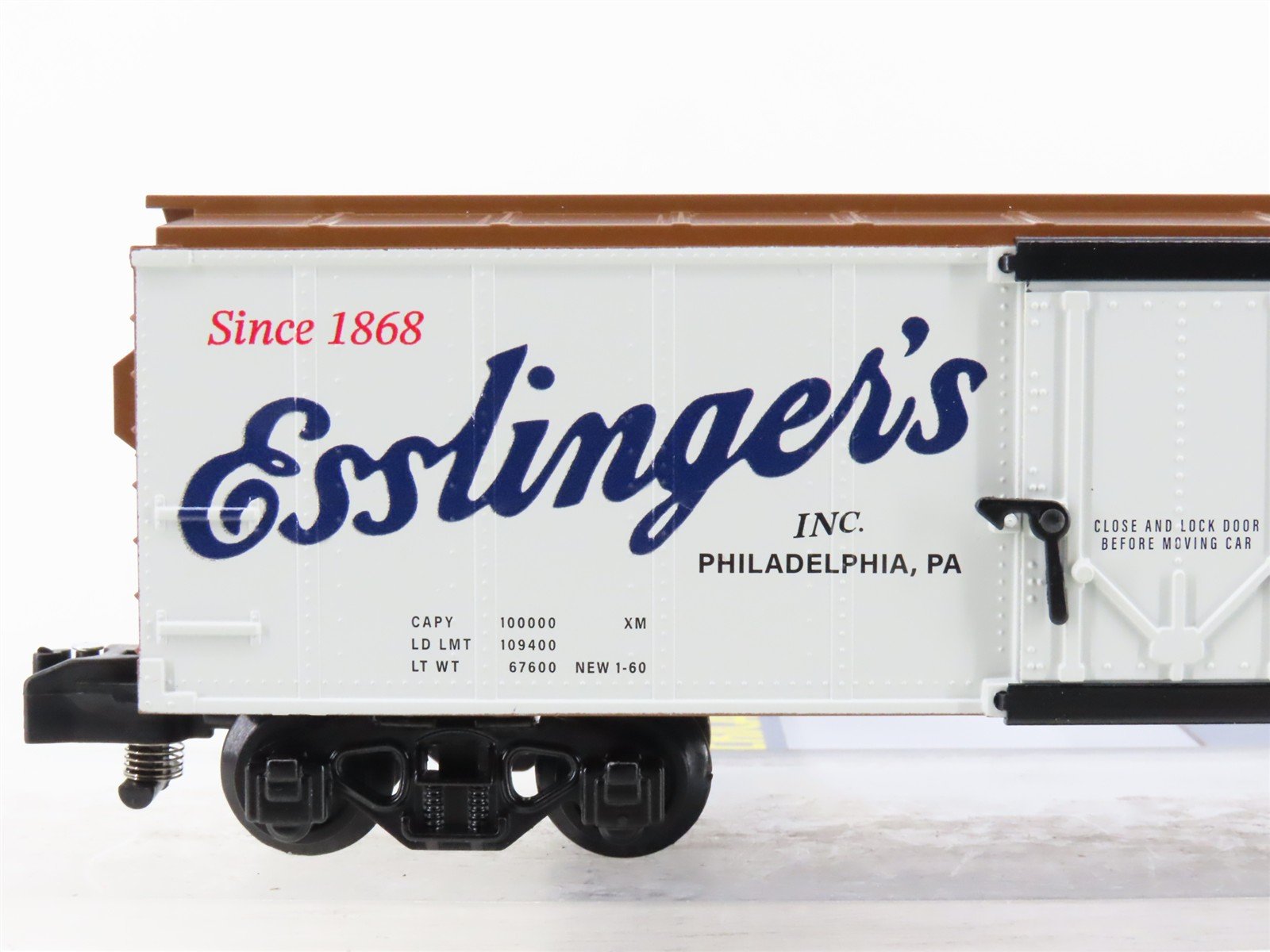S Gauge Gilbert American Flyer 2401143 URT Esslinger's Single Door Box Car #2024