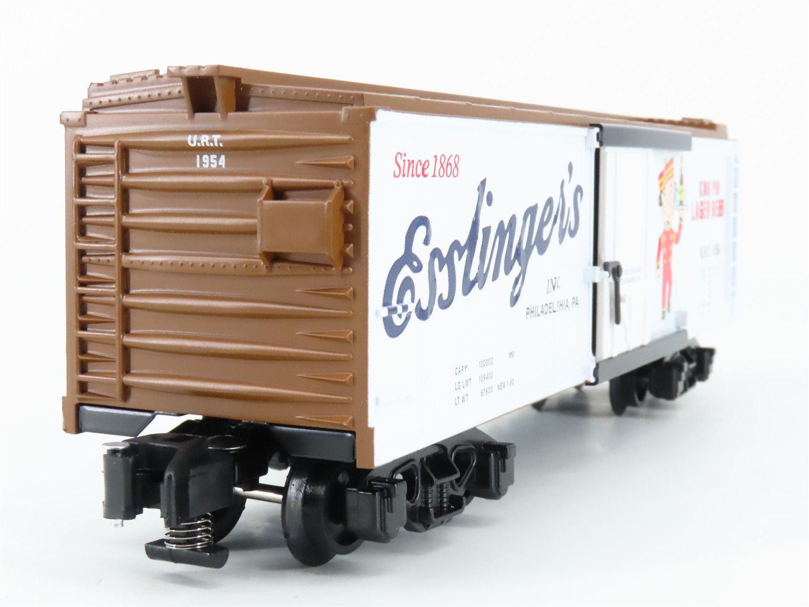 S Gauge Gilbert American Flyer 2401142 URT Esslinger's Single Door Box Car #1954