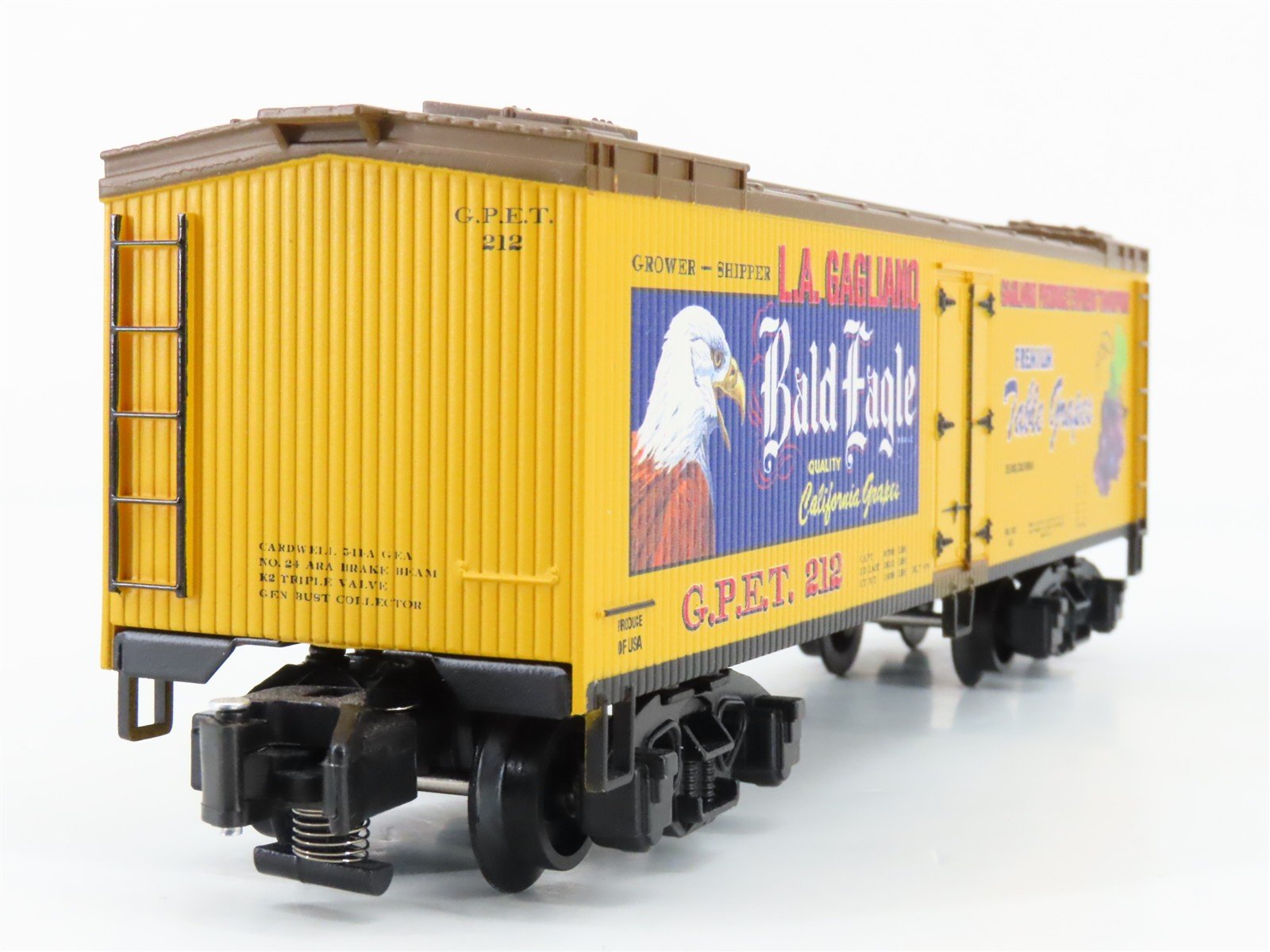 S Gilbert American Flyer 2101172 GPET Bald Eagle Grapes Woodside Reefer #212