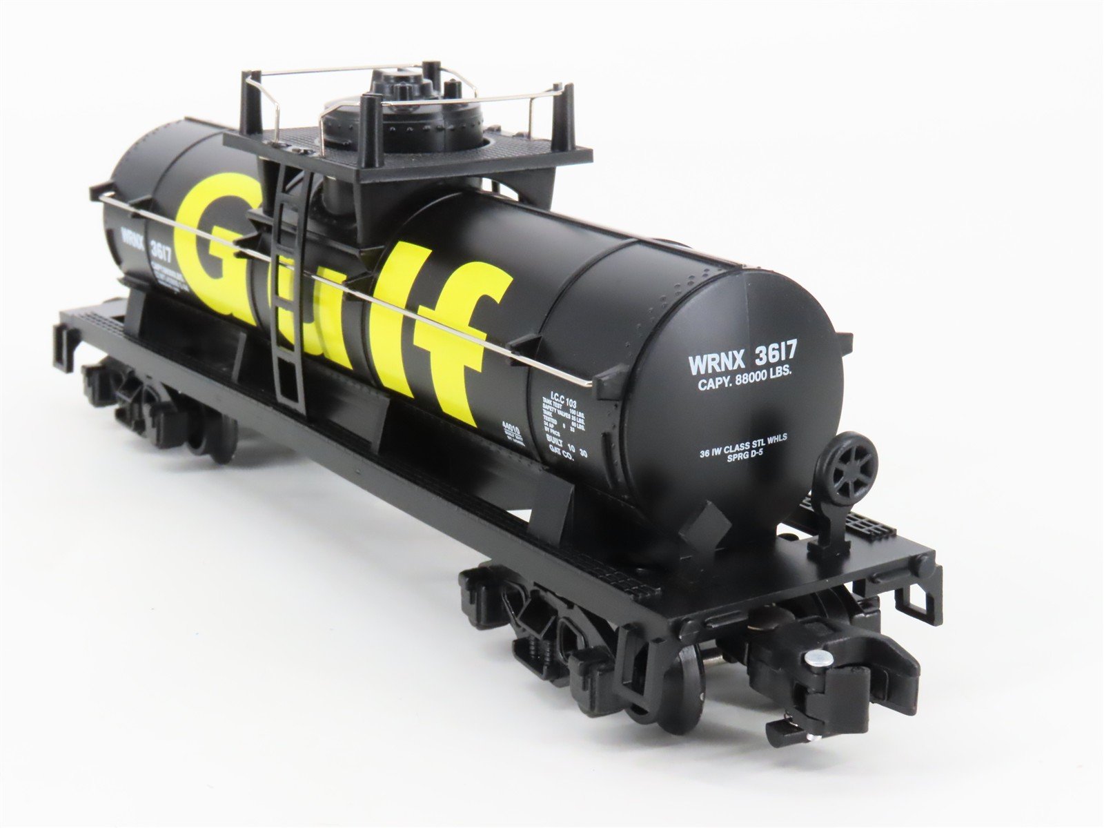 S Gauge Gilbert American Flyer 6-44010 WRNX Gulf Single Dome Tank Car #3617
