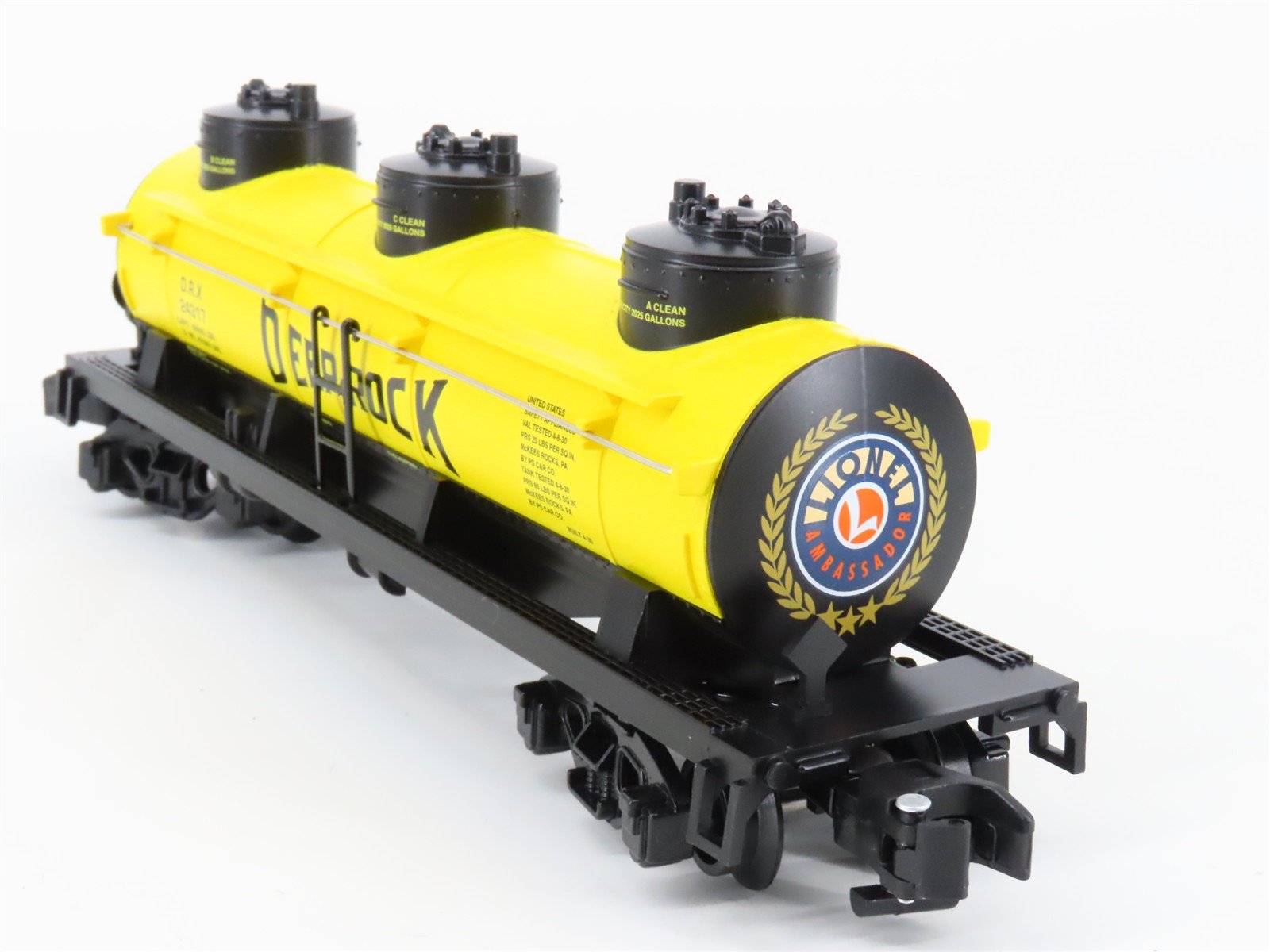 S Gauge Gilbert American Flyer 6-44003 DRX Deep Rock Triple Dome Tank Car #24317