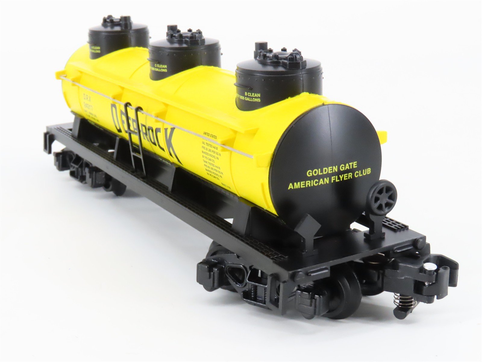 S Gauge Gilbert American Flyer 6-44003 DRX Deep Rock Triple Dome Tank Car #24317