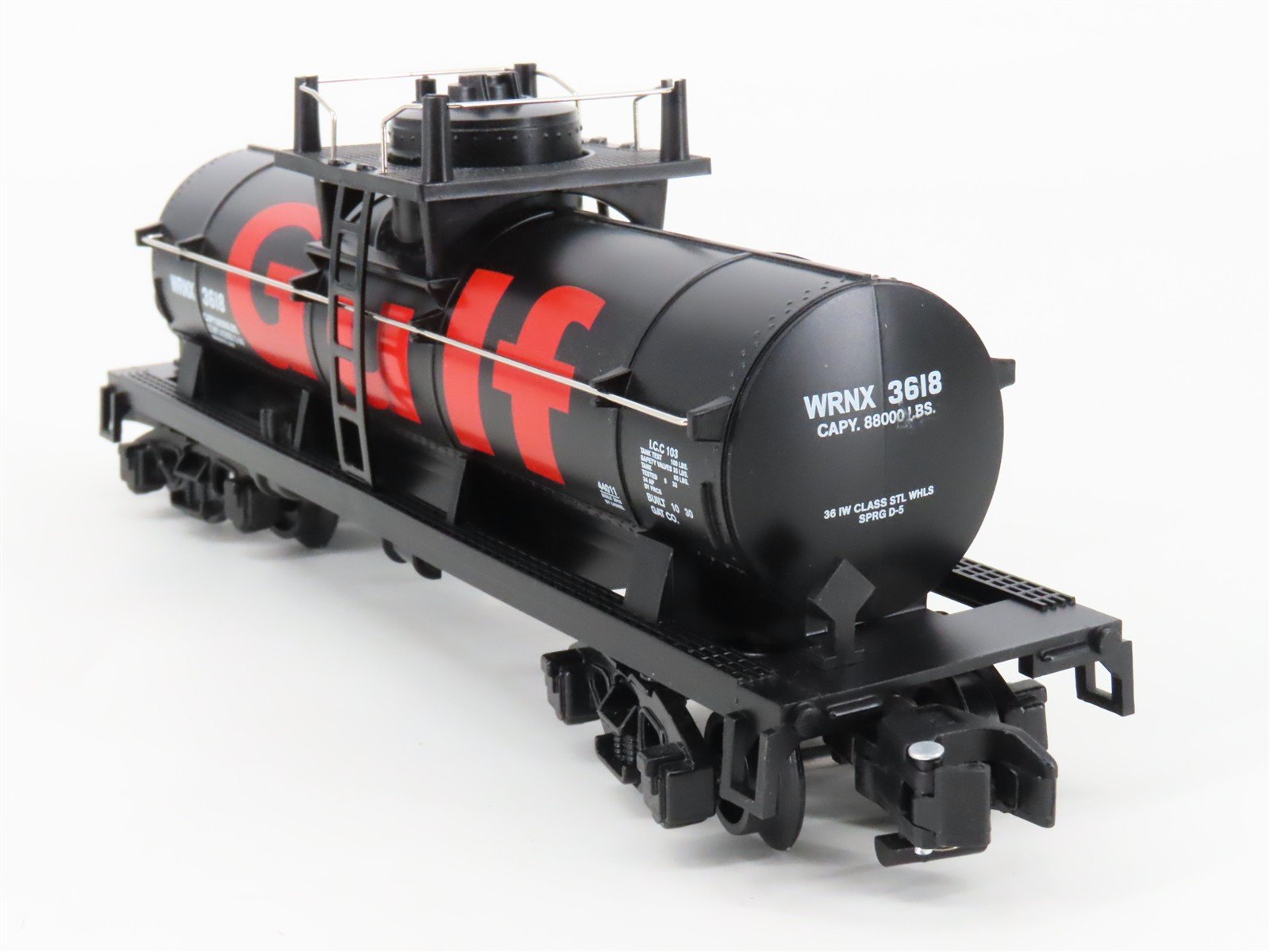 S Gauge Gilbert American Flyer 6-44011 WRNX Gulf Single Dome Tank Car #3618