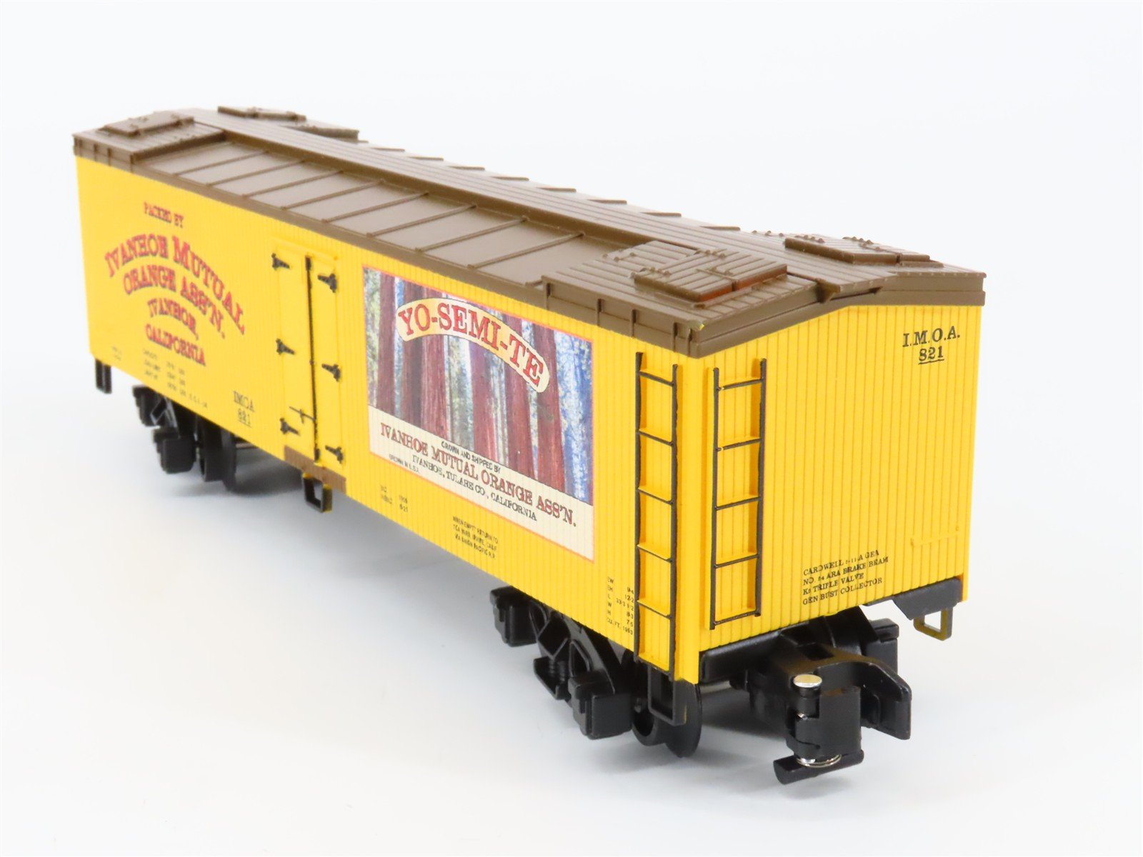 S Gauge Gilbert American Flyer 2101182 IMOA Yosemite Brand Woodside Reefer #821