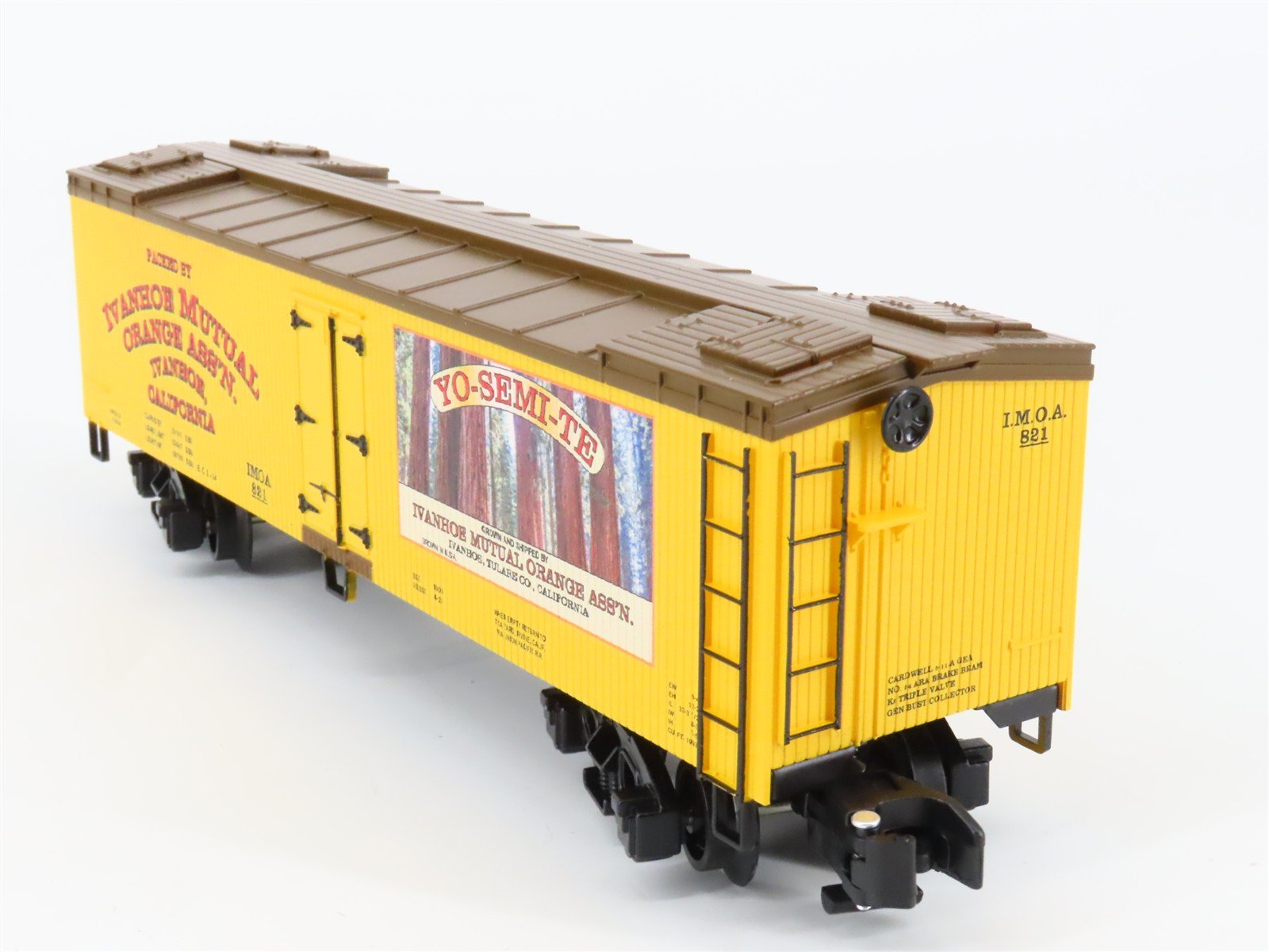 S Gauge Gilbert American Flyer 2101182 IMOA Yosemite Brand Woodside Reefer #821