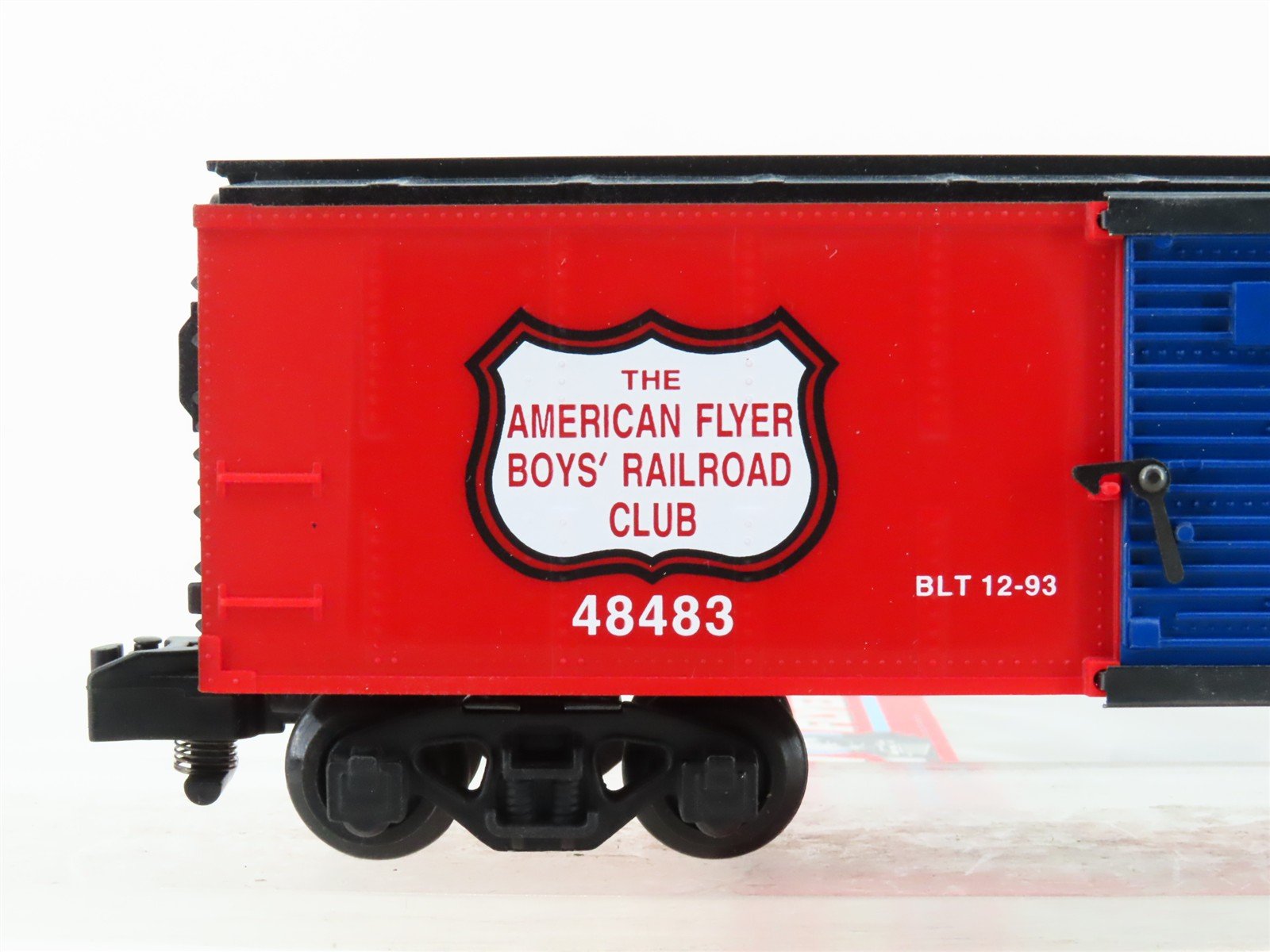 S Gauge American Flyer 6-48483 Boy's Railroad Club Single Door Box Car #48483