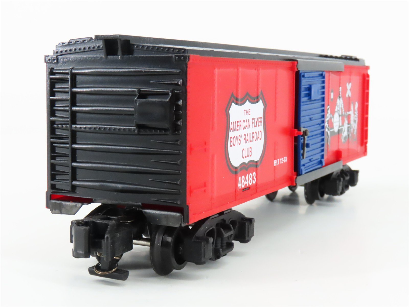 S Gauge American Flyer 6-48483 Boy's Railroad Club Single Door Box Car #48483