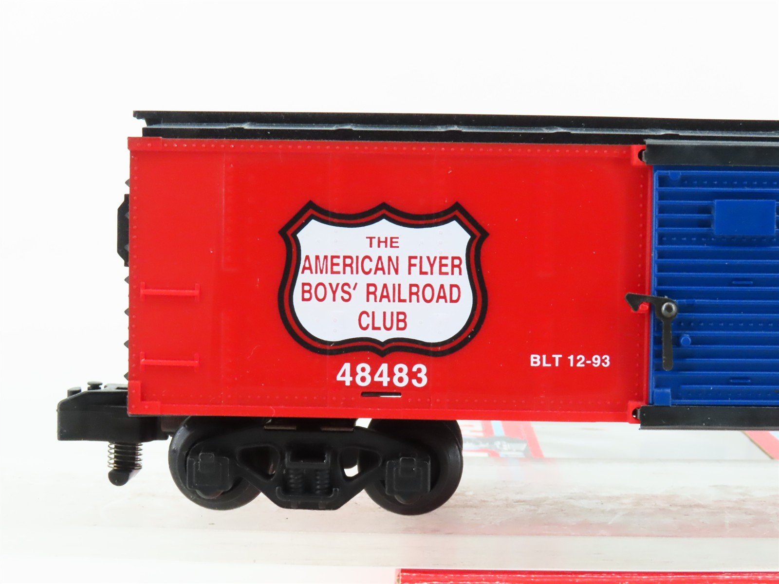 S Gauge American Flyer 6-48483 Boy's Railroad Club Single Door Box Car #48483