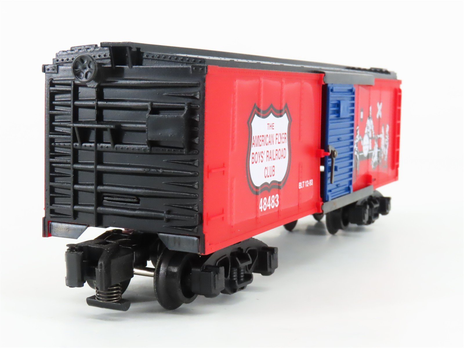 S Gauge American Flyer 6-48483 Boy's Railroad Club Single Door Box Car #48483