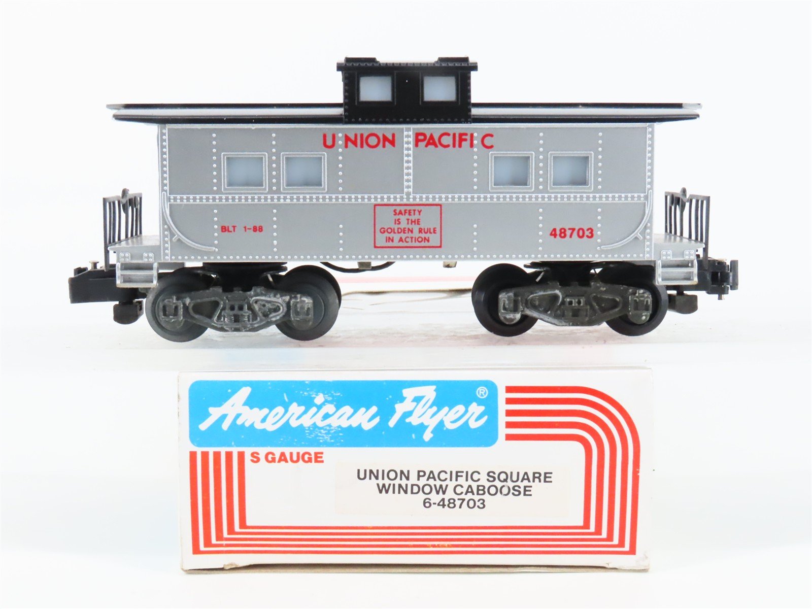 S Scale American Flyer 6-48703 UP Union Pacific Caboose #48703 w/Light