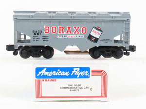 S Scale American Flyer 6-48475 GACX Boraxo 1991 NASG 2-Bay Covered Hopper #591