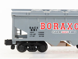 S Scale American Flyer 6-48475 GACX Boraxo 1991 NASG 2-Bay Covered Hopper #591