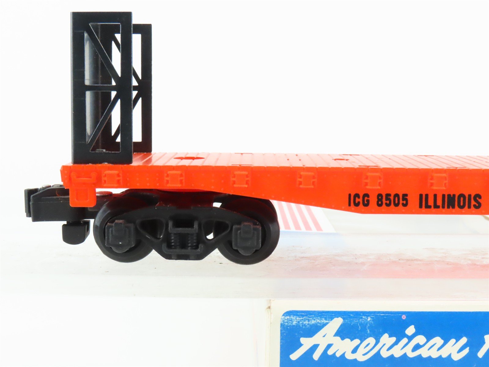 S Scale American Flyer 6-48505 IC Illinois Central Bulkhead Flatcar #8505 w/Load