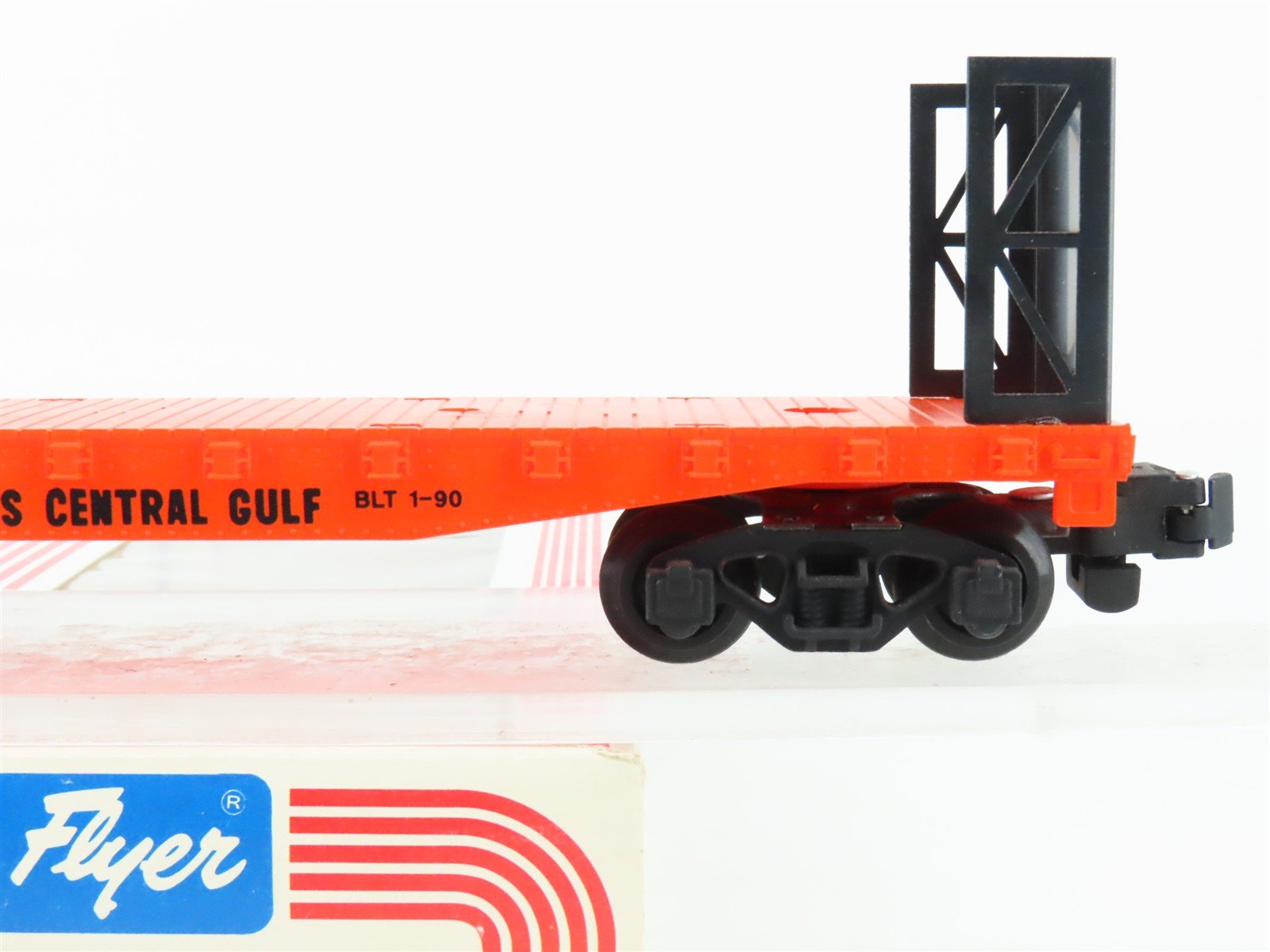 S Scale American Flyer 6-48505 IC Illinois Central Bulkhead Flatcar #8505 w/Load