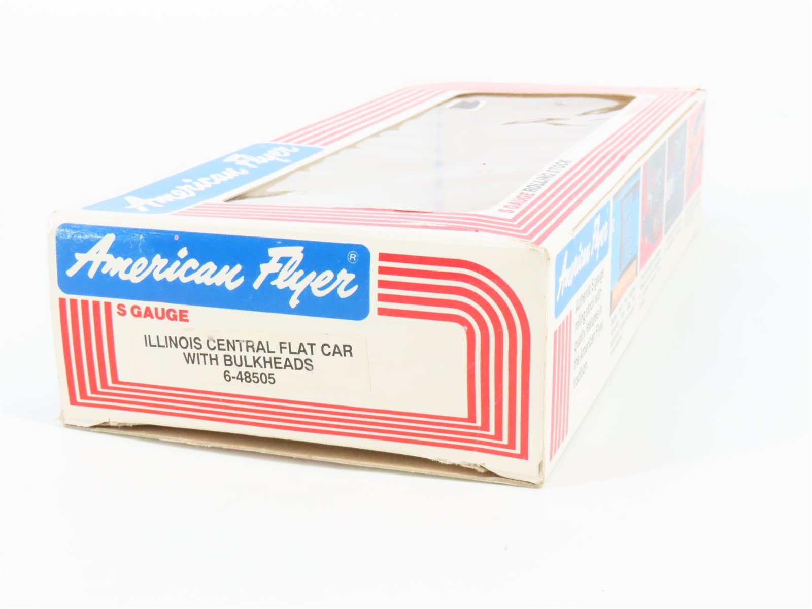 S Scale American Flyer 6-48505 IC Illinois Central Bulkhead Flatcar #8505 w/Load