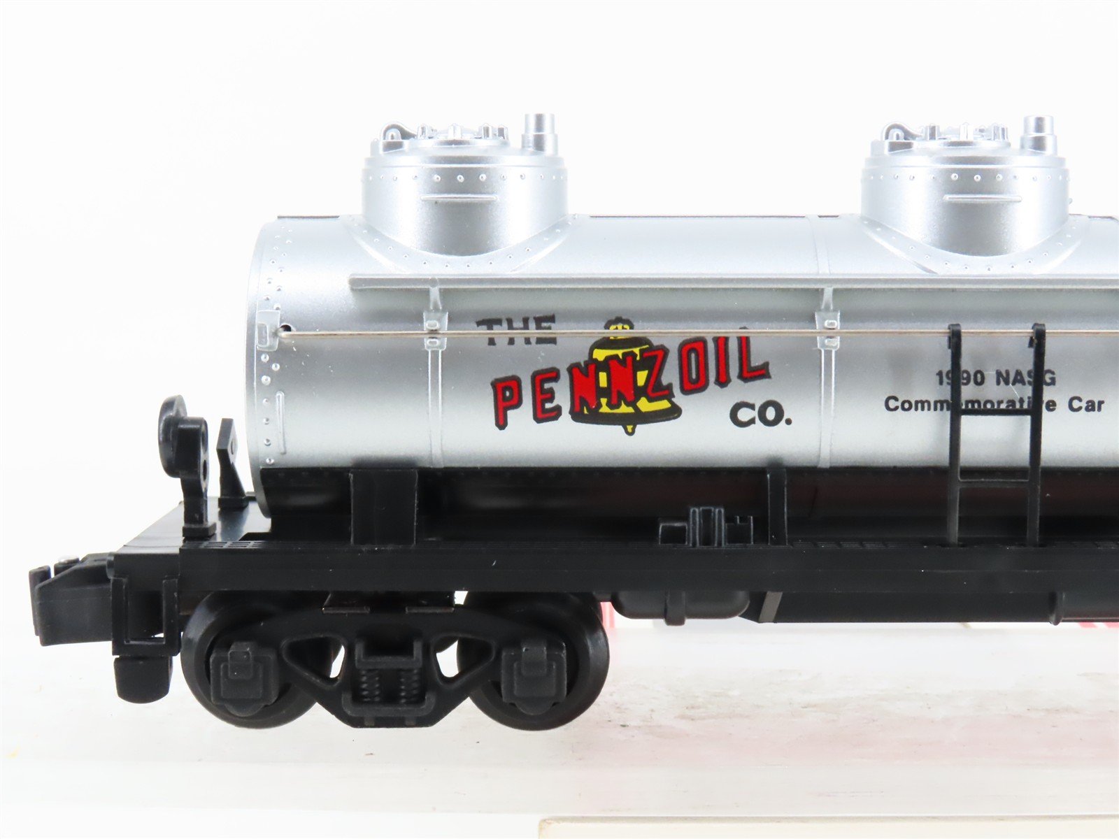 S Scale American Flyer 6-48472 1990 NASG PAX Pennzoil 3-Dome Tankcar #390