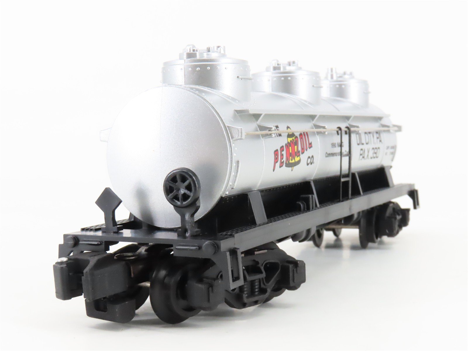 S Scale American Flyer 6-48472 1990 NASG PAX Pennzoil 3-Dome Tankcar #390