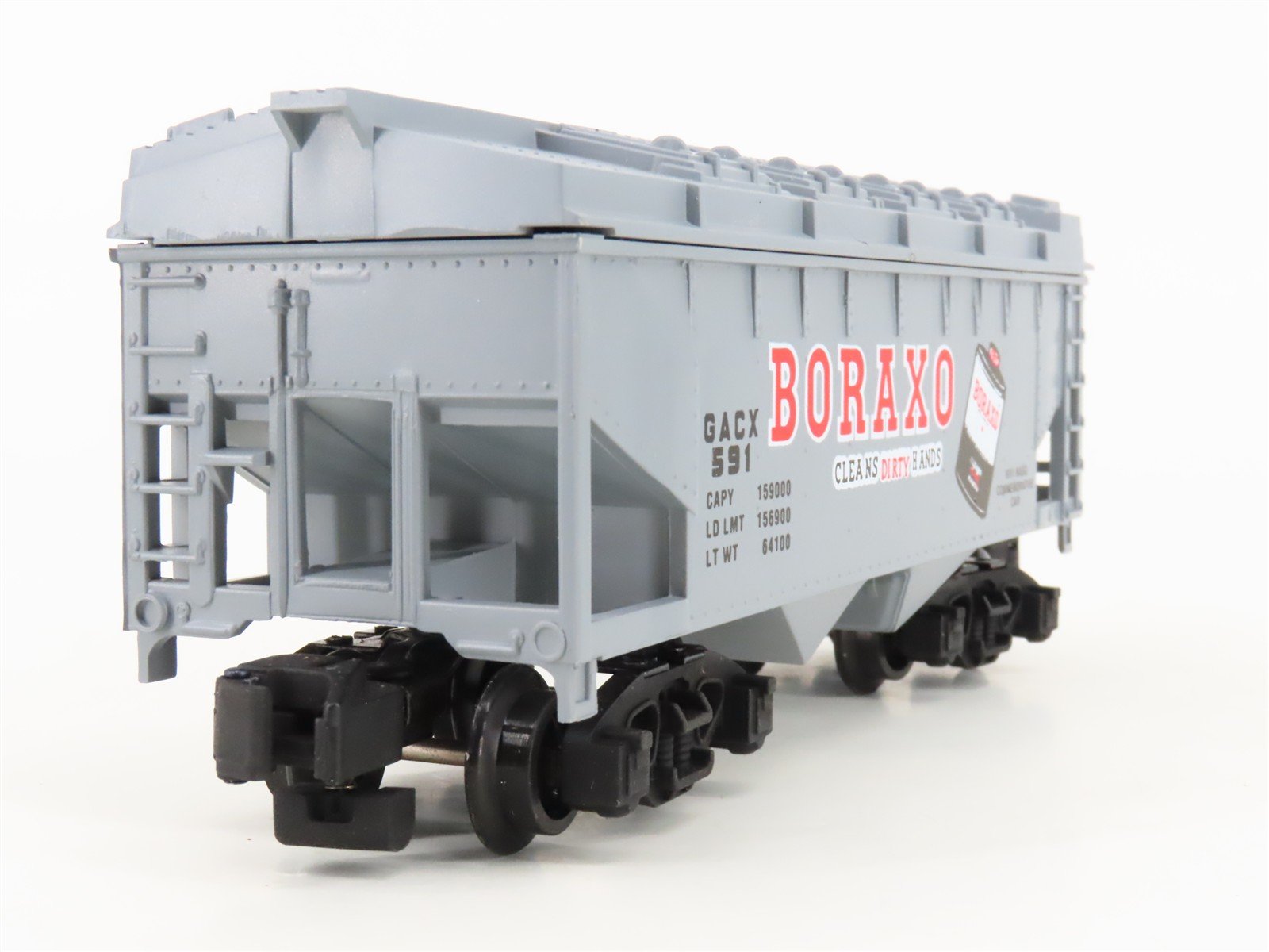 S Scale American Flyer 6-48475 GACX Boraxo 1991 NASG 2-Bay Covered Hopper #591